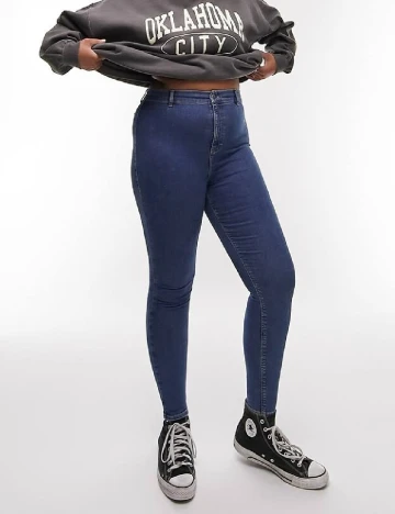 Blugi Top Shop Plus Size, albastru Albastru