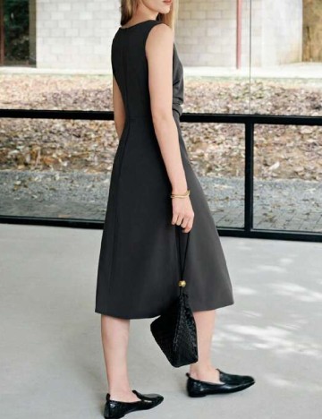 Rochie medie MOTF, gri inchis