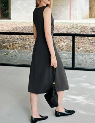 Rochie medie MOTF, gri inchis Gri