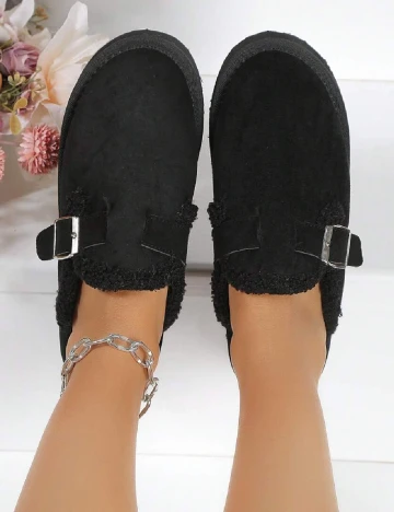 Papuci de Casa SHEIN, negru Negru