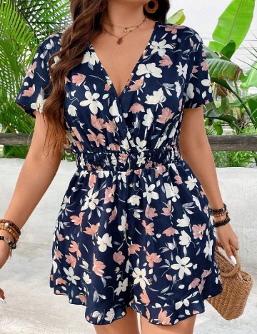 
						Salopeta SHEIN CURVE, floral print