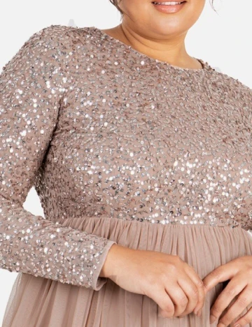 Rochie lunga Maya Deluxe, maro deschis Maro