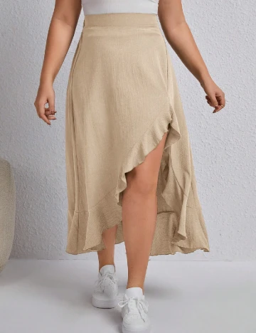 Fusta SHEIN CURVE, crem