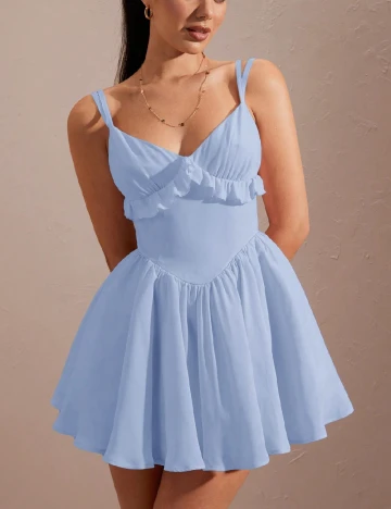 Rochie scurta SHEIN, albastru Albastru