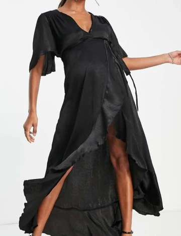Rochie medie Flounce London Maternity, negru Negru