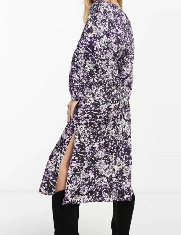 Rochie medie Violet Romance, floral print Floral print