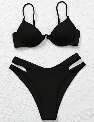 
						Costum de baie SHEIN, negru