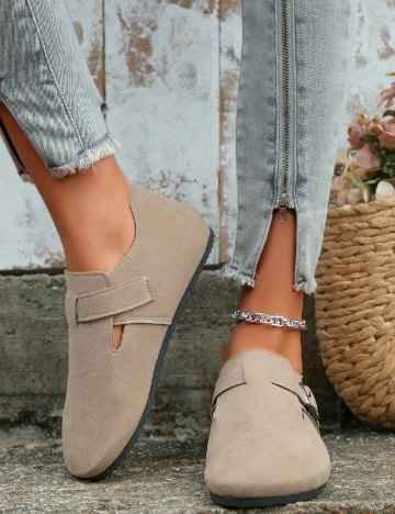 Mocasini SHEIN, bej Crem
