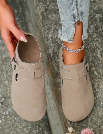 Mocasini SHEIN, bej Crem