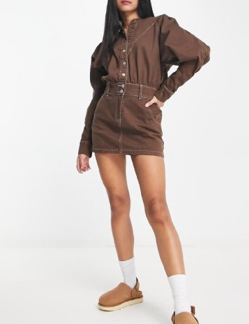 
						Rochie scurta Urban Revivo, maro