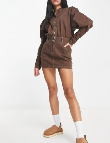 Rochie scurta Urban Revivo, maro Maro