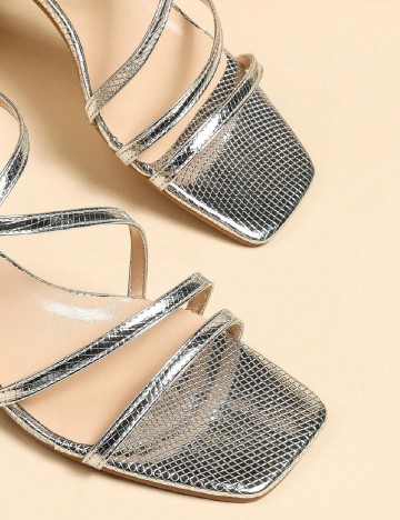 Sandale SHEIN, argintiu