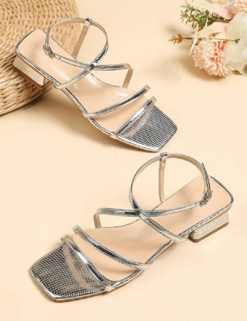 Sandale SHEIN, argintiu