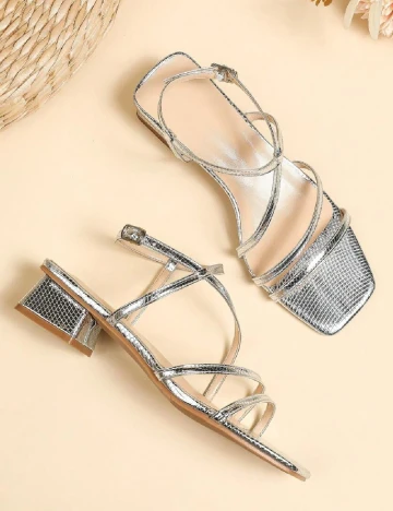 Sandale SHEIN, argintiu