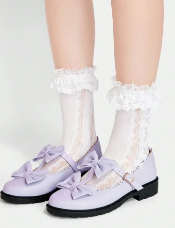 Pantofi Lola May, mov