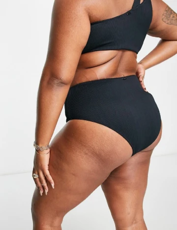Chilot de  baie We Are We Wear Plus Size, negru/maro Negru