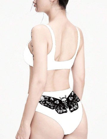 Costum de baie Romwe, alb