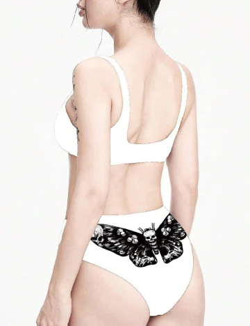 Costum de baie Romwe, alb