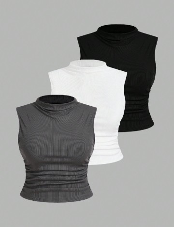 
						Set topuri SHEIN CURVE, mix culori