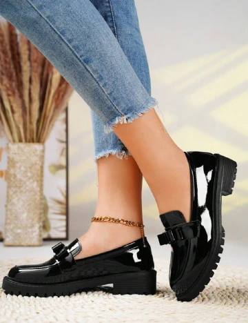 Mocasini SHEIN, negru Negru