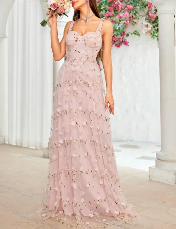 Rochie lunga SHEIN, roz Roz