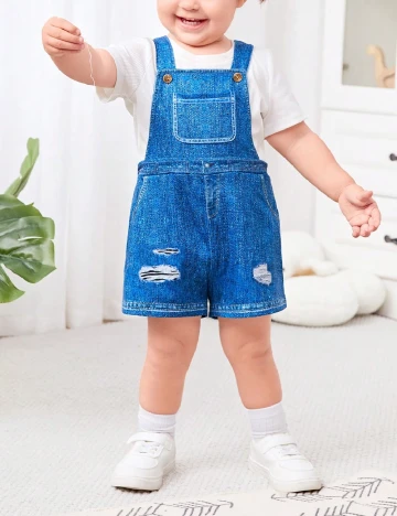 Salopeta Shein Kids, albastru