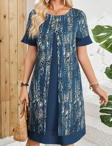 Rochie medie Emery Rose, turcoaz Albastru