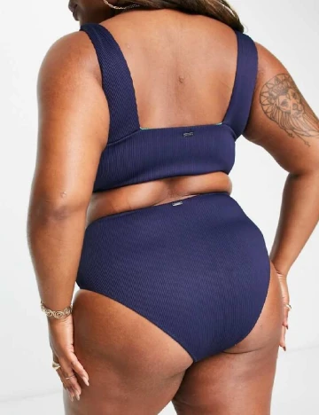 Sutien de baie reversibil We Are We Wear Plus Size, albastru/verde Albastru
