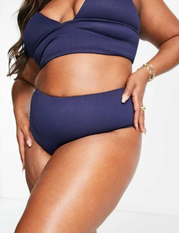 Sutien de baie reversibil We Are We Wear Plus Size, albastru/verde Albastru