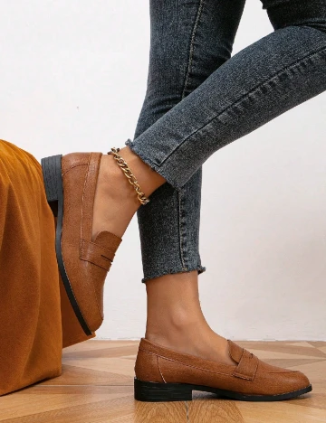 Mocasini SHEIN, maro Maro