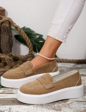 Mocasini SHEIN, maro Maro