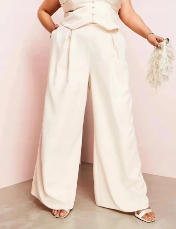 Pantaloni ASOS Curve, crem