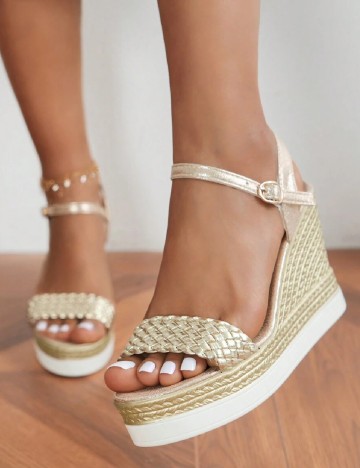 
						Sandale SHEIN, auriu