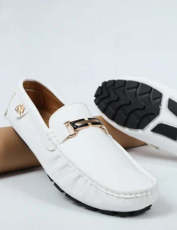 Mocasini SHEIN, alb Alb