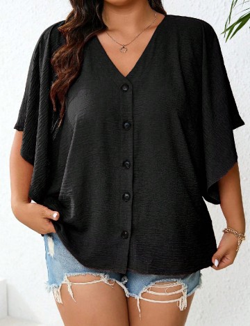 Camasa SHEIN CURVE, negru