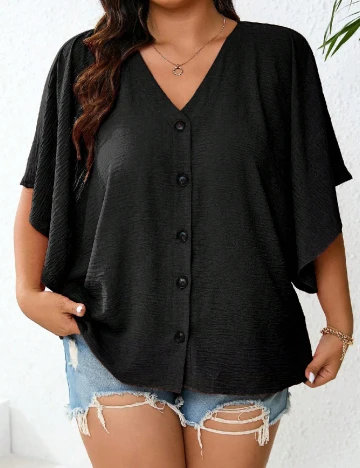 Camasa SHEIN CURVE, negru