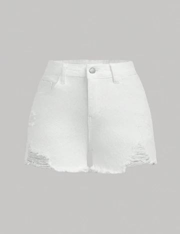 Pantaloni scurti SHEIN, alb Alb