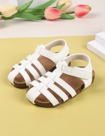 
						Sandale Shein Kids, alb