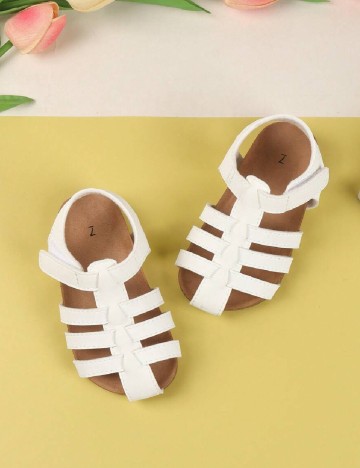 Sandale Shein Kids, alb
