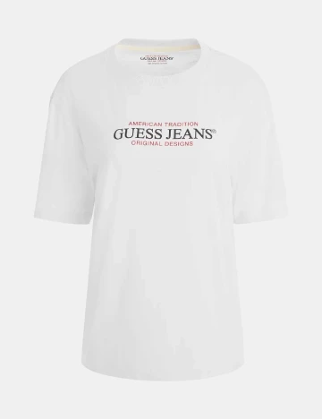 Tricou Oversize Guess, alb