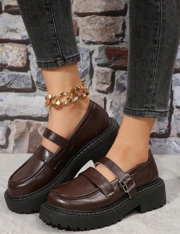
						Mocasini SHEIN, maro
