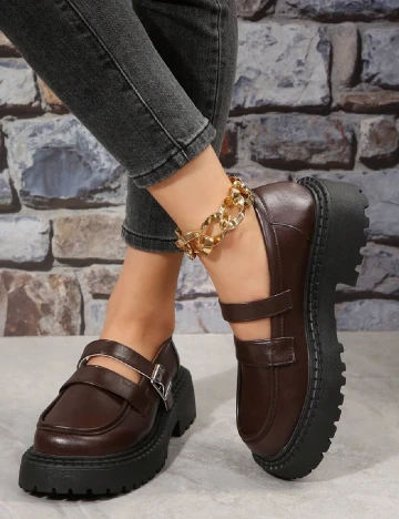 Mocasini SHEIN, maro Maro