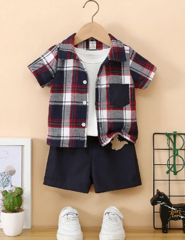 Compleu Shein Kids, bleumarin Albastru