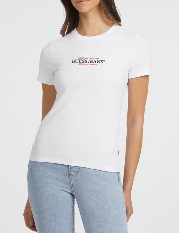 
						Tricou Guess, alb