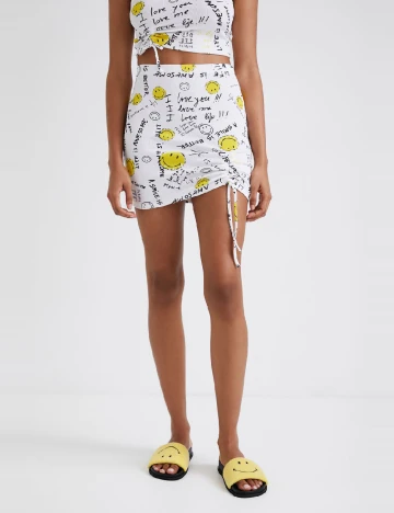 Fusta Desigual, alb Alb