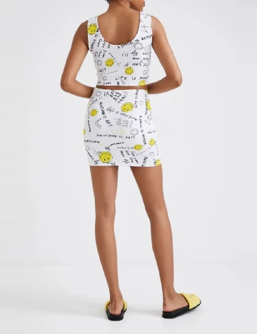 Fusta Desigual, alb Alb