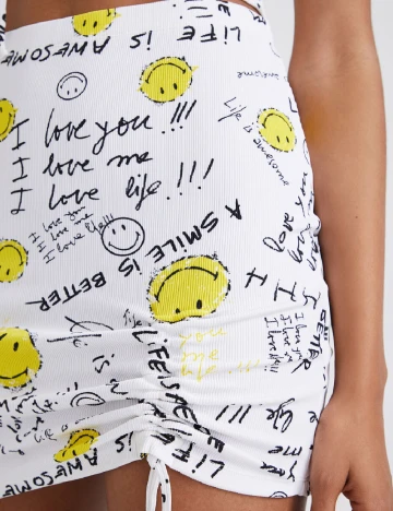 Fusta Desigual, alb Alb