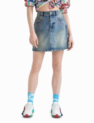 Fusta Desigual, albastru