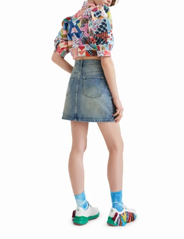 Fusta Desigual, albastru
