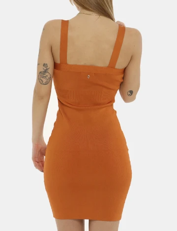 Rochie scurta Guess, maro Maro